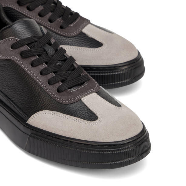 Siyah Hakiki Deri Erkek Sneaker - E26I1AY57751-V2U - 3