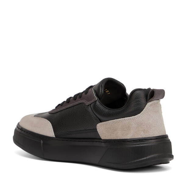 Siyah Hakiki Deri Erkek Sneaker - E26I1AY57751-V2U - 4