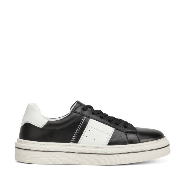 Siyah Hakiki Deri Erkek Sneaker - E26I1AY57755-P57 