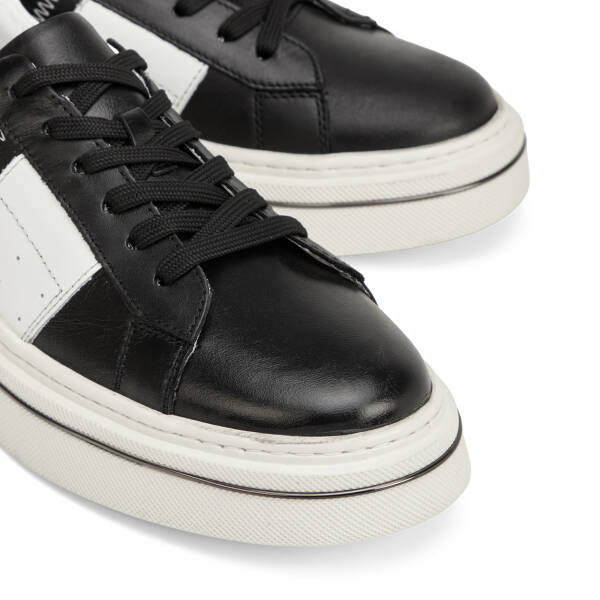 Siyah Hakiki Deri Erkek Sneaker - E26I1AY57755-P57 - 3