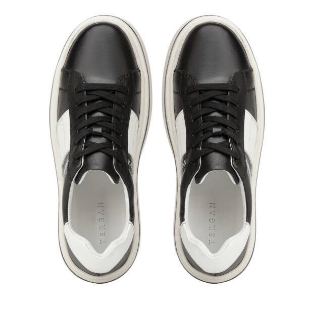 Siyah Hakiki Deri Erkek Sneaker - E26I1AY57755-P57 - 5