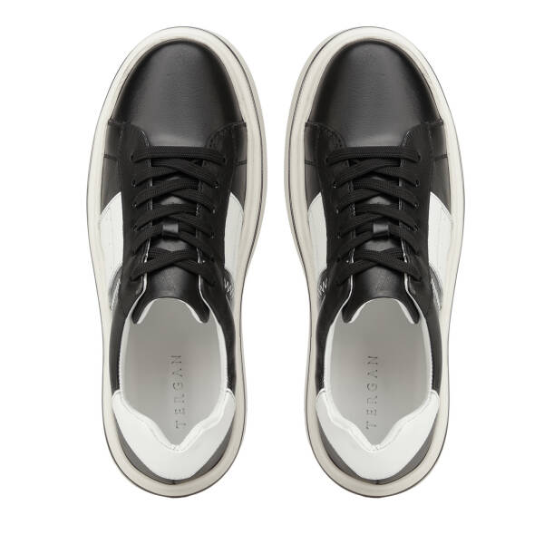 Siyah Hakiki Deri Erkek Sneaker - E26I1AY57755-P57 - 5