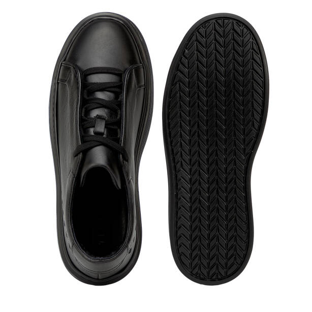 Siyah Hakiki Deri Erkek Sneaker - E26I1AY57756-A23 - 6