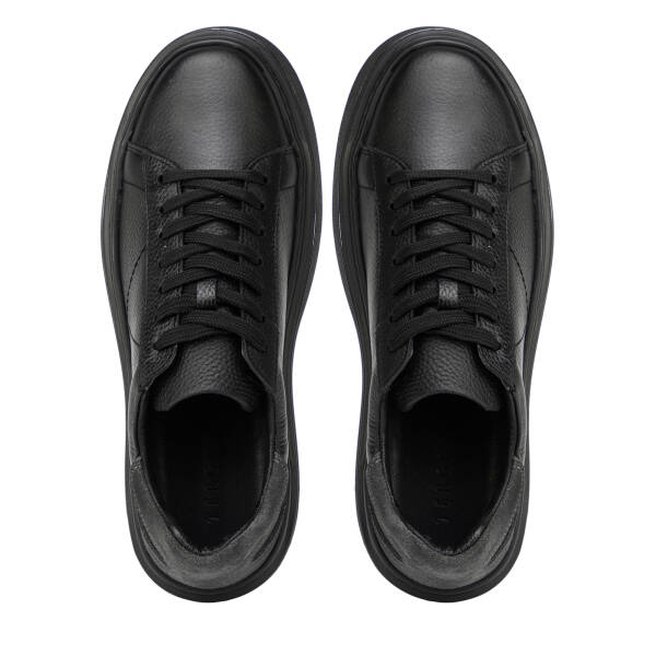 Siyah Hakiki Deri Erkek Sneaker - E26I1AY57757-A41 - 5