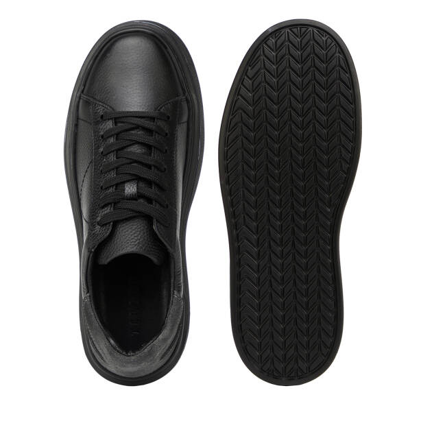 Siyah Hakiki Deri Erkek Sneaker - E26I1AY57757-A41 - 6