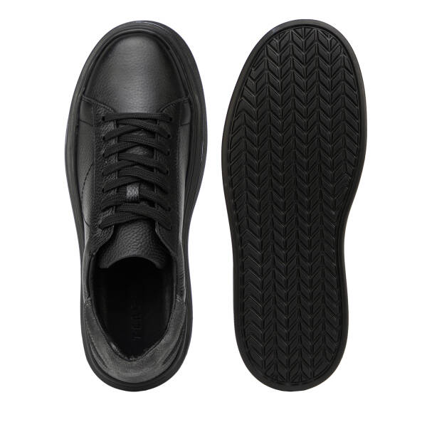 Siyah Hakiki Deri Erkek Sneaker - E26I1AY57757-A41 - 6