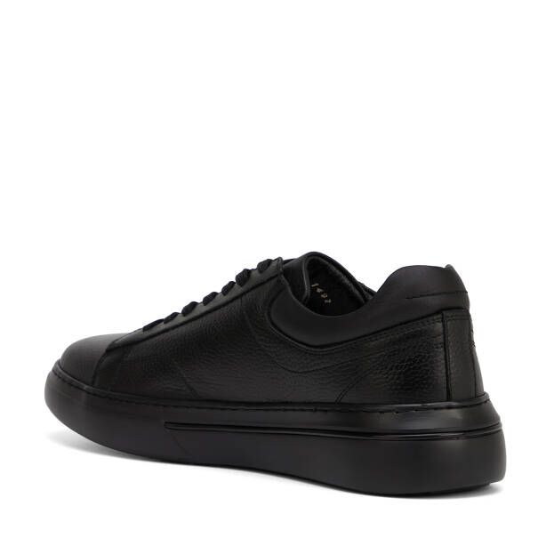 Siyah Hakiki Deri Erkek Sneaker - E26I1AY57758-A41 - 4