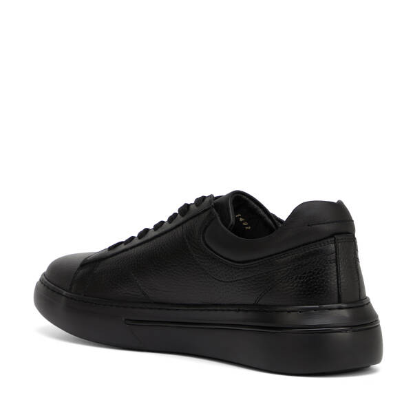 Siyah Hakiki Deri Erkek Sneaker - E26I1AY57758-A41 - 4