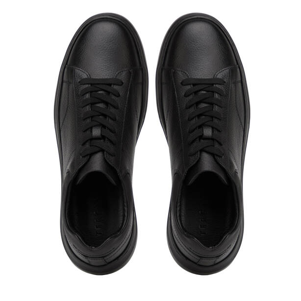 Siyah Hakiki Deri Erkek Sneaker - E26I1AY57758-A41 - 5