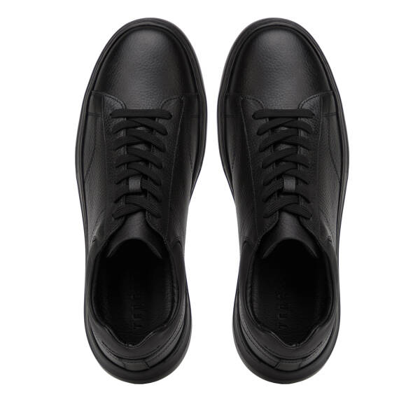Siyah Hakiki Deri Erkek Sneaker - E26I1AY57758-A41 - 5