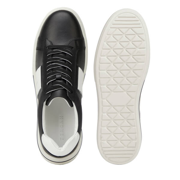 Siyah Hakiki Deri Erkek Sneaker - E26I1AY57759-A23 - 6