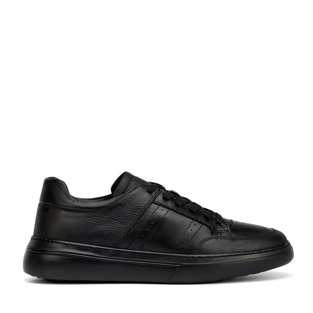 Siyah Hakiki Deri Erkek Sneaker - E26I1AY57760-A41 
