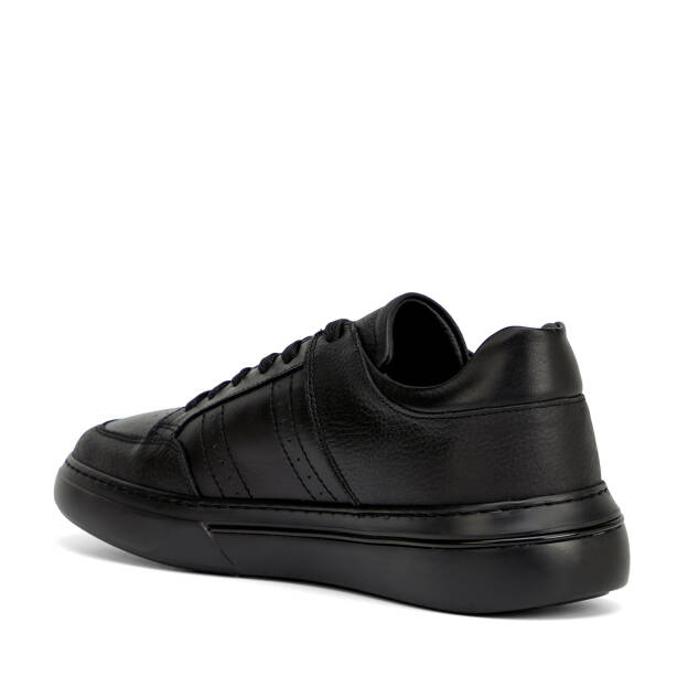 Siyah Hakiki Deri Erkek Sneaker - E26I1AY57760-A41 - 4