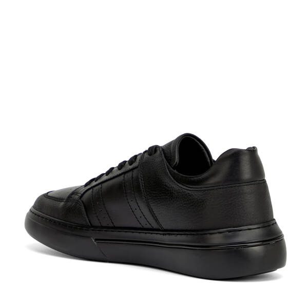Siyah Hakiki Deri Erkek Sneaker - E26I1AY57760-A41 - 4