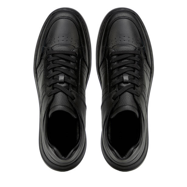 Siyah Hakiki Deri Erkek Sneaker - E26I1AY57760-A41 - 5