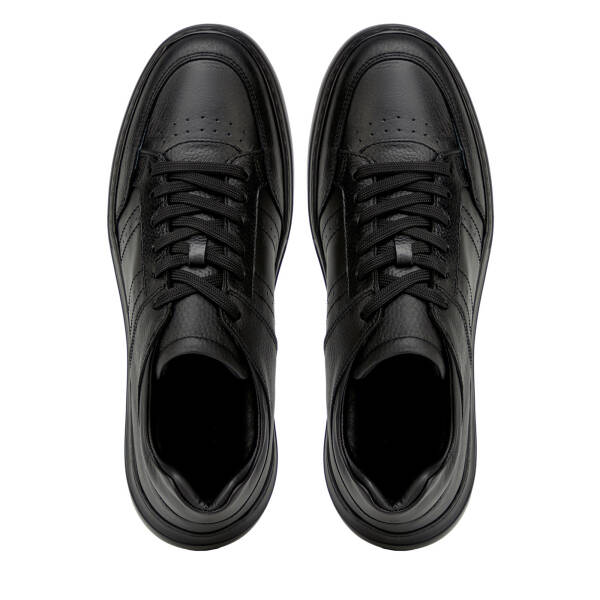 Siyah Hakiki Deri Erkek Sneaker - E26I1AY57760-A41 - 5