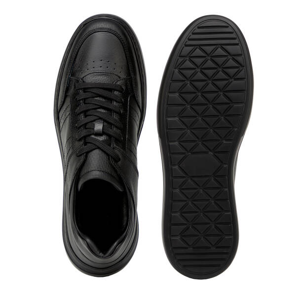 Siyah Hakiki Deri Erkek Sneaker - E26I1AY57760-A41 - 6