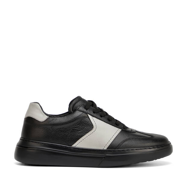 Siyah Hakiki Deri Erkek Sneaker - E26I1AY57761-H49 