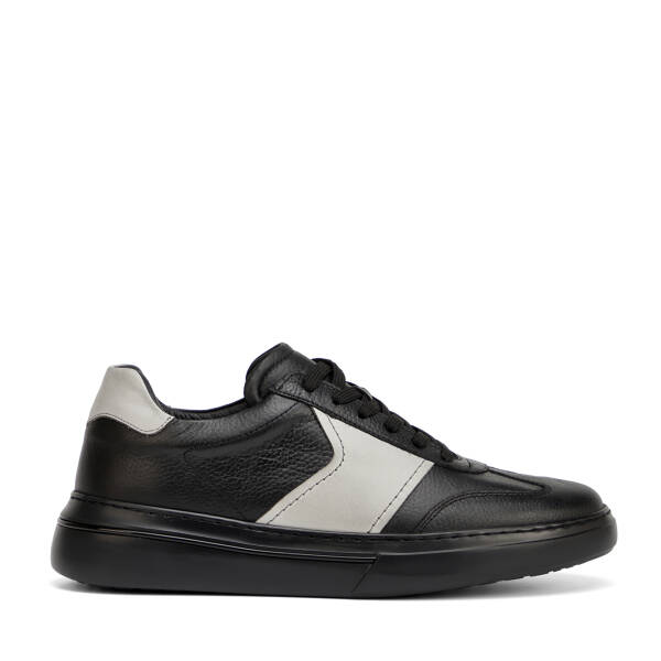 Siyah Hakiki Deri Erkek Sneaker - E26I1AY57761-H49 - 1