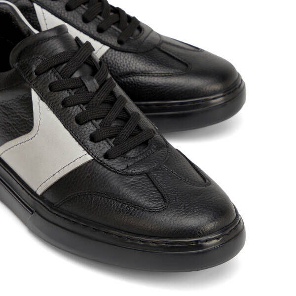 Siyah Hakiki Deri Erkek Sneaker - E26I1AY57761-H49 - 3