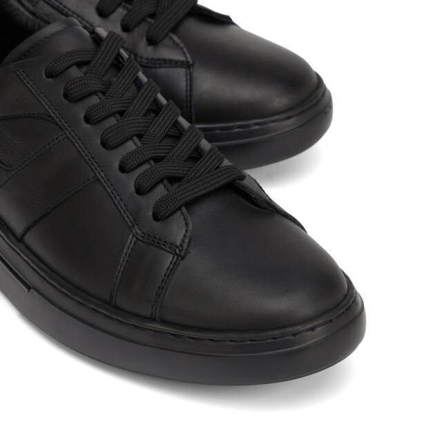 Siyah Hakiki Deri Erkek Sneaker - E26I1AY57762-A23 - 3