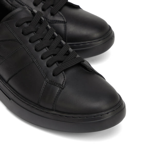 Siyah Hakiki Deri Erkek Sneaker - E26I1AY57762-A23 - 3
