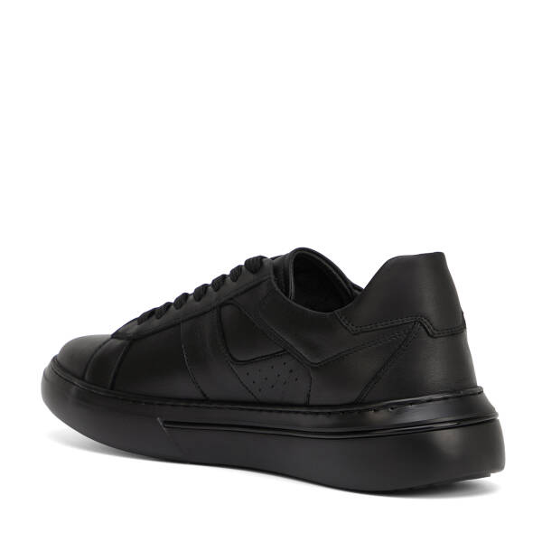 Siyah Hakiki Deri Erkek Sneaker - E26I1AY57762-A23 - 4