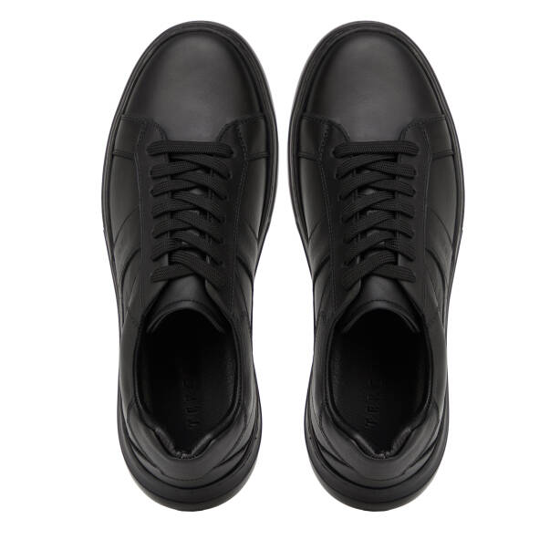 Siyah Hakiki Deri Erkek Sneaker - E26I1AY57762-A23 - 5
