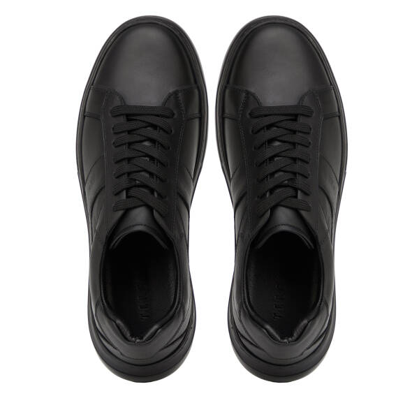 Siyah Hakiki Deri Erkek Sneaker - E26I1AY57762-A23 - 5