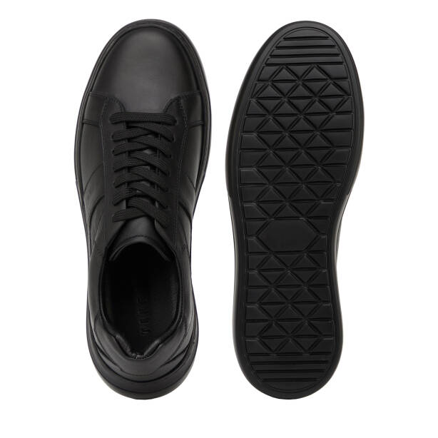 Siyah Hakiki Deri Erkek Sneaker - E26I1AY57762-A23 - 6