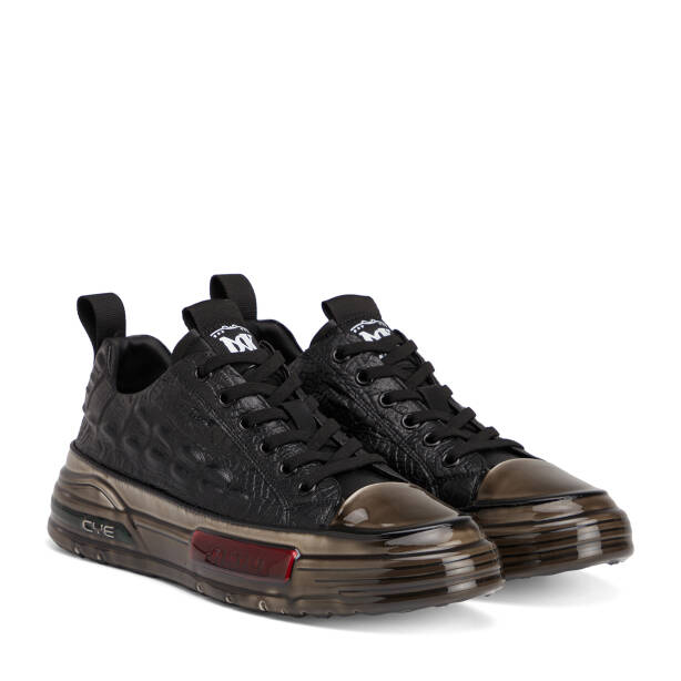 Siyah Hakiki Deri Erkek Sneaker - E26S1AY57812-A23 - 2