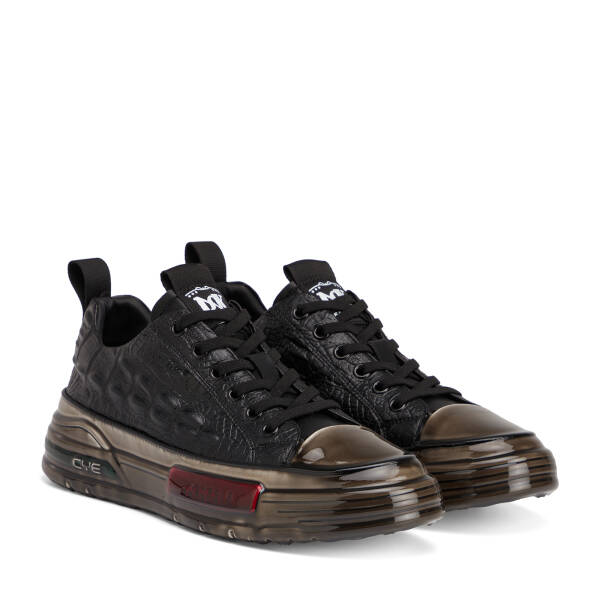 Siyah Hakiki Deri Erkek Sneaker - E26S1AY57812-A23 - 2