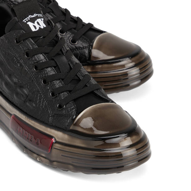 Siyah Hakiki Deri Erkek Sneaker - E26S1AY57812-A23 - 3