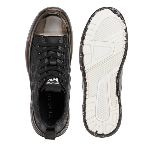 Siyah Hakiki Deri Erkek Sneaker - E26S1AY57812-A23 - 5