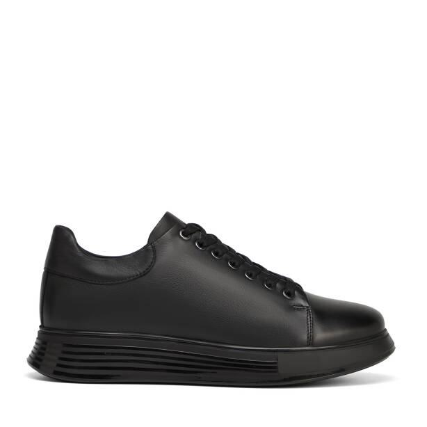 Siyah Hakiki Deri Erkek Sneaker - E26S1AY57813-A23 