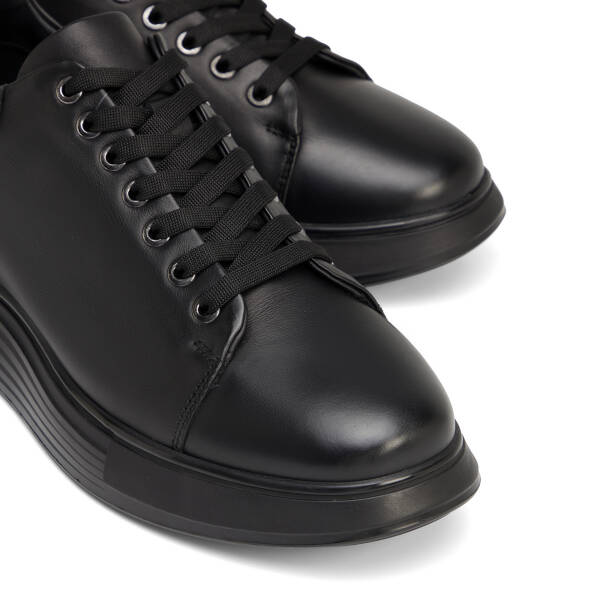 Siyah Hakiki Deri Erkek Sneaker - E26S1AY57813-A23 - 3
