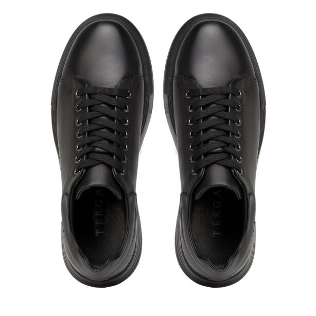 Siyah Hakiki Deri Erkek Sneaker - E26S1AY57813-A23 - 5