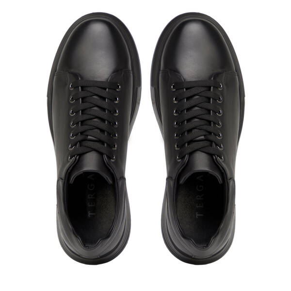Siyah Hakiki Deri Erkek Sneaker - E26S1AY57813-A23 - 5