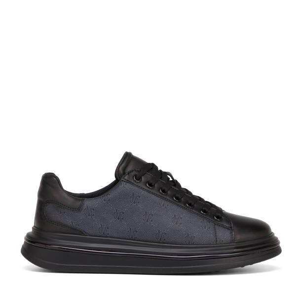 Siyah Hakiki Deri Erkek Sneaker - E26S1AY57814-A23 - 1