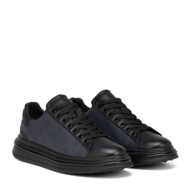 Siyah Hakiki Deri Erkek Sneaker - E26S1AY57814-A23 - 2