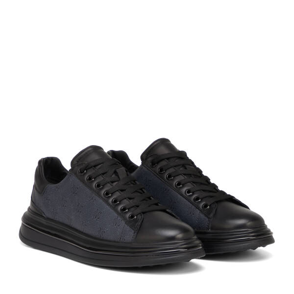 Siyah Hakiki Deri Erkek Sneaker - E26S1AY57814-A23 - 2