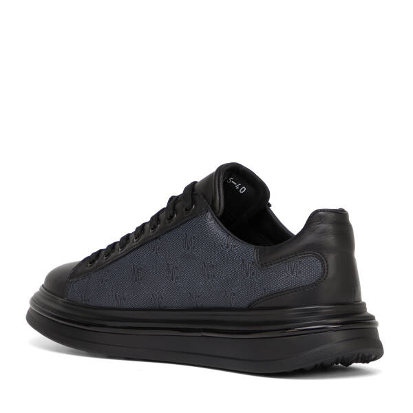 Siyah Hakiki Deri Erkek Sneaker - E26S1AY57814-A23 - 4