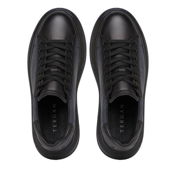 Siyah Hakiki Deri Erkek Sneaker - E26S1AY57814-A23 - 5