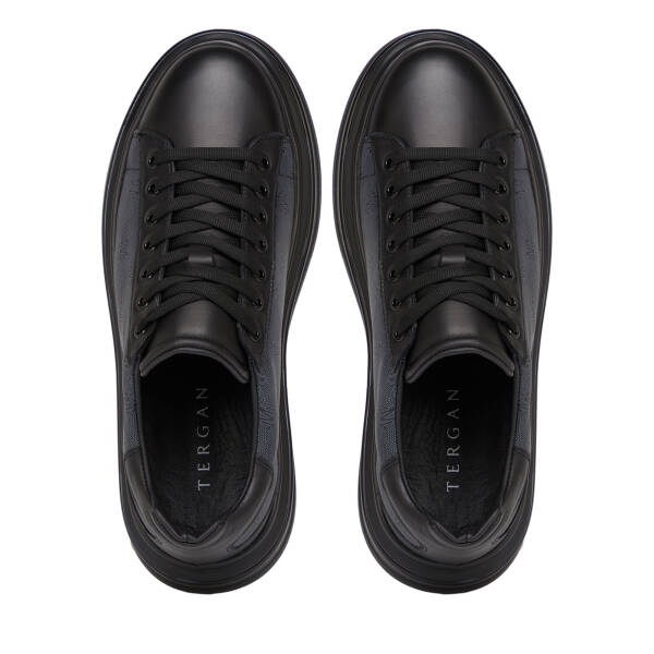 Siyah Hakiki Deri Erkek Sneaker - E26S1AY57814-A23 - 5