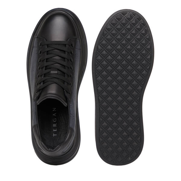 Siyah Hakiki Deri Erkek Sneaker - E26S1AY57814-A23 - 6