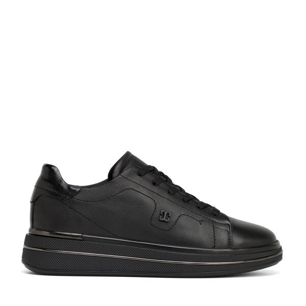 Siyah Hakiki Deri Erkek Sneaker - E26S1AY57815-A23 - 1