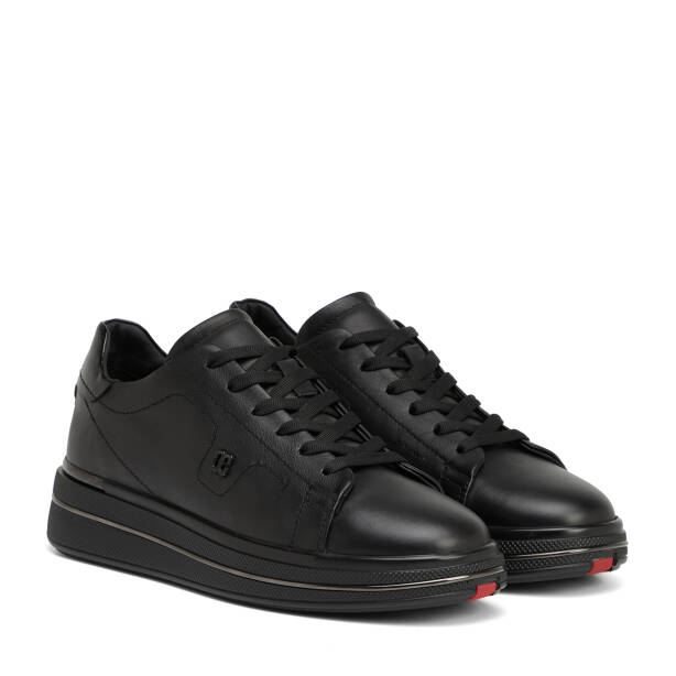 Siyah Hakiki Deri Erkek Sneaker - E26S1AY57815-A23 - 2
