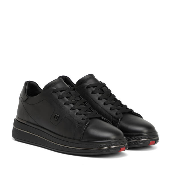 Siyah Hakiki Deri Erkek Sneaker - E26S1AY57815-A23 - 2