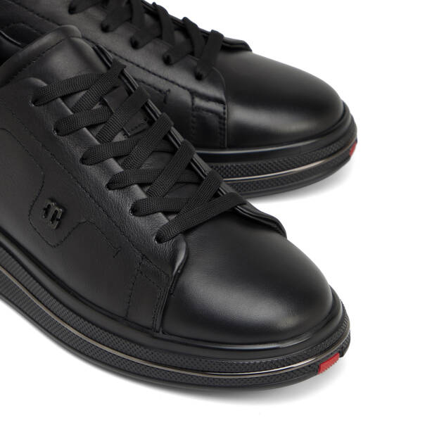 Siyah Hakiki Deri Erkek Sneaker - E26S1AY57815-A23 - 3