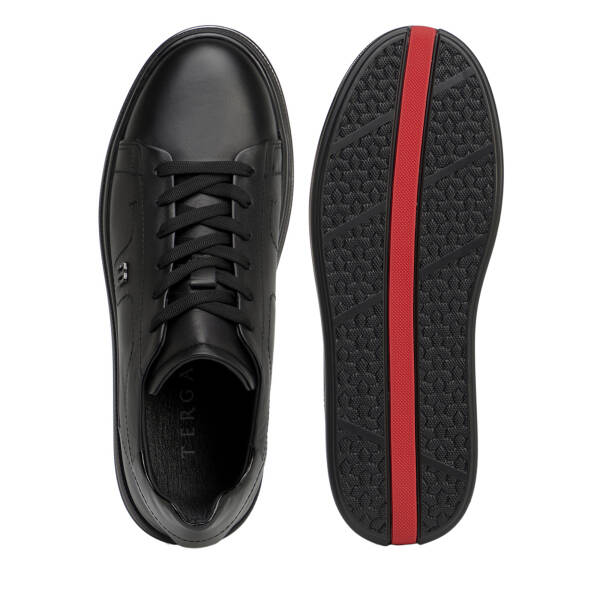 Siyah Hakiki Deri Erkek Sneaker - E26S1AY57815-A23 - 5